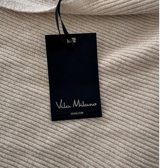 Vila Milano Large Cream Metallic Sweater NEW NWT - Picture 7 of 11